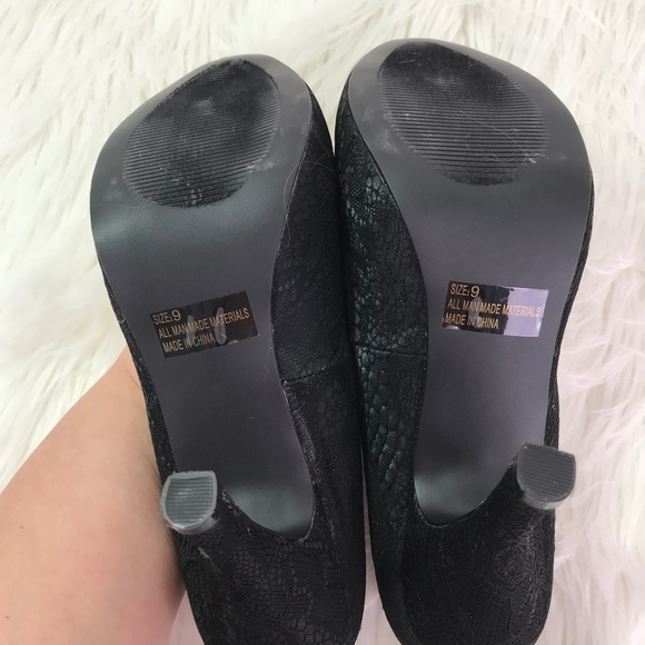 Maurice's Black Hadley Lace Detailed Heels - Picture 4 of 6